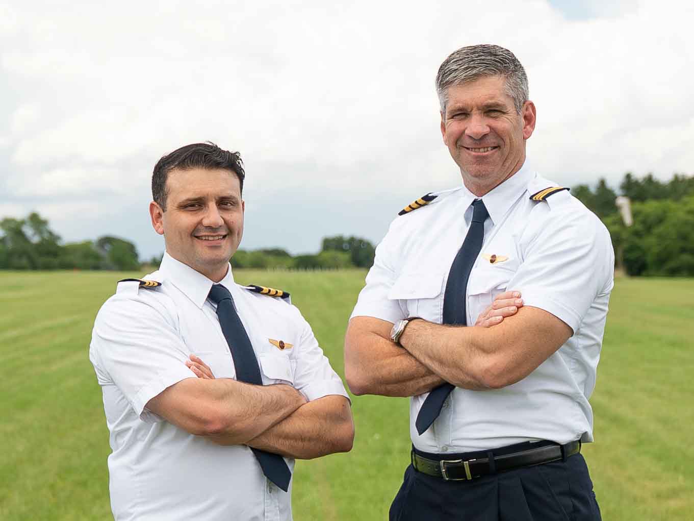 APM Paint founders Bill Boehm and Chris Fitch at the airstrip