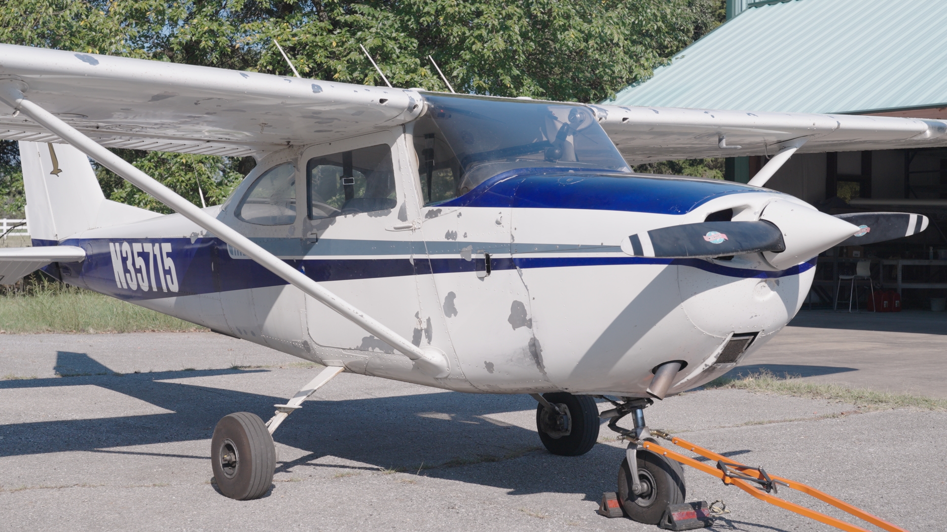 N35715 before — side profile, original paint
